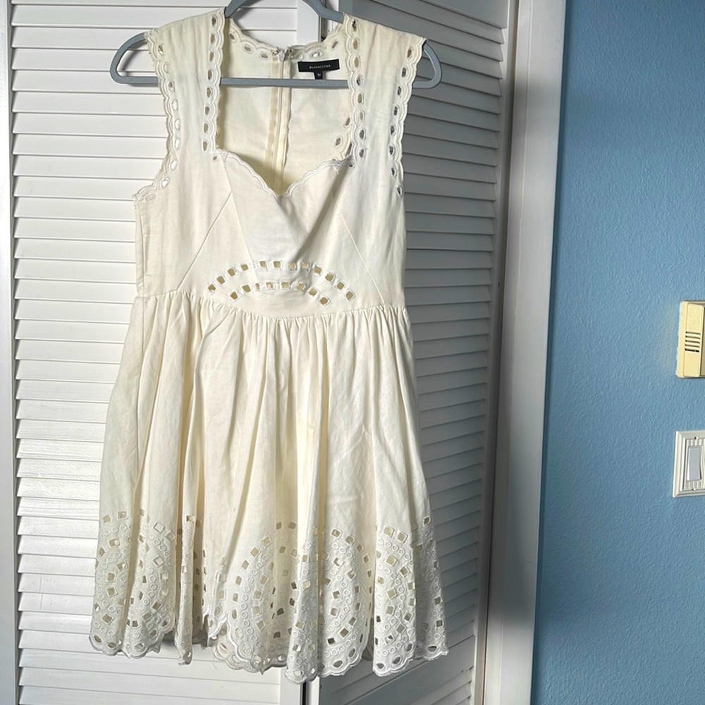 Short white summer dress